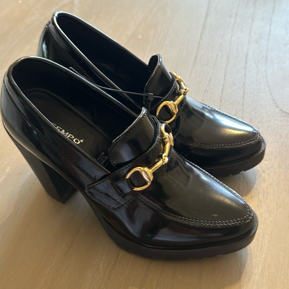 Women’s Black Platform Loafers